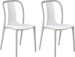 Shumee Zestaw 2 krzeseł ogrodowych biało-szary SPEZIA 1