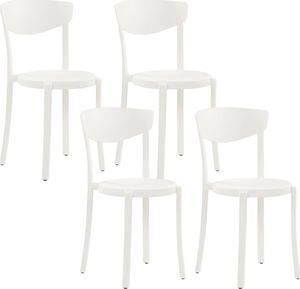 Shumee Zestaw 4 krzeseł do jadalni biały VIESTE 1