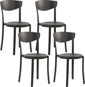 Shumee Zestaw 4 krzeseł do jadalni czarny VIESTE 1