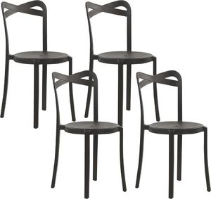 Shumee Zestaw 4 krzeseł do jadalni czarny CAMOGLI 1