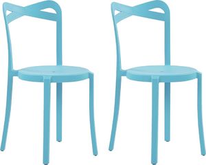 Shumee Zestaw 2 krzeseł do jadalni niebieski CAMOGLI 1