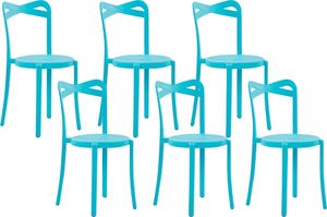 Shumee Zestaw 6 krzeseł do jadalni niebieski CAMOGLI 1