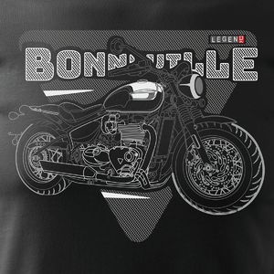 Topslang Koszulka motocyklowa na motor z motocyklem Triumph Bonneville męska czarna REGULAR XXL 2