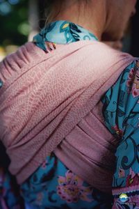 Little Frog Chusta żakardowa - Pink Linen Wildness 5,2 m 3