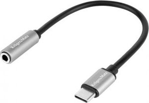 Adapter USB Kruger&Matz USB-C - Jack 3.5mm Srebrny  (Kruger Matz) 1