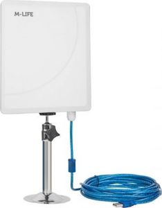 Antena M-Life Aktywna antena WiFi USB 5GHz ZEWNĘTRZNA PANELOWA | 1