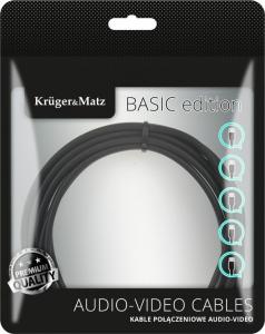 Kabel Kruger&Matz RCA (Cinch) - RCA (Cinch) 1m szary (KM1201) 2