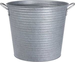 Home Styling Collection Osłonka DONICZKA metalowa na rośliny kwiaty zioła wiaderko ocynk 32x28 cm 1