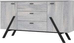 Selsey SELSEY Komoda GDSK 160 cm dąb nordic szary - czarny 1