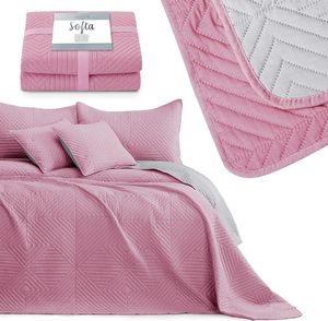 AmeliaHome BEDS/AH/SOFTA/PALEPINK+PEARLSILVER/200x220 1
