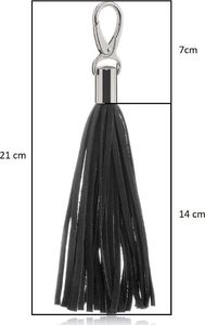Breloczek Surazo Chwost Zawieszka do Torebki - Nubuk Czarny Uniwersalny 4