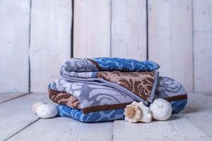 JAHU Komplet ręcznik + ręcznik kąpielowy Orient - niebieski 1