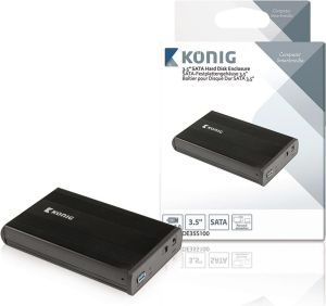 Kieszeń Koenig  Obudowa dysku twardego 3,5" SATA USB 3.0 (CSU3HDE35S100) 2
