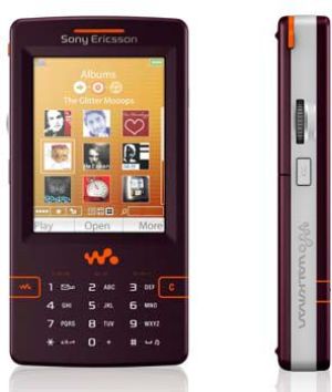 Telefon komórkowy Sony Ericsson W950i Fioletowy 4