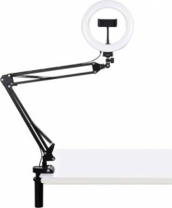 Lampa pierścieniowa Puluz PKT3089B LED 20 cm statyw biurkowy na klips 2