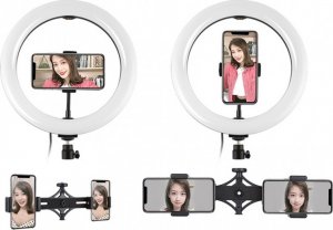 Lampa pierścieniowa Puluz PKT3070B LED 26 cm ze statywem i mocowanie do smartfona 3
