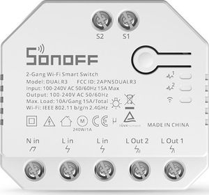 Sonoff Inteligentny Przełącznik Wifi Sonoff Dual R3 Sonoff 6