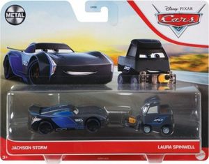 Mattel Pojazdy Cars/Auta Dwupak Jackson Sztorm & Laura Spinwell 1