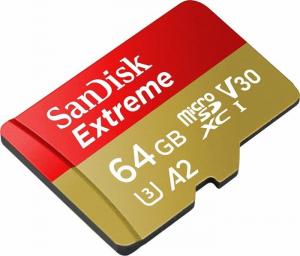 Karta SanDisk Extreme MicroSDXC 64 GB Class 10 UHS-I/U3 A2 V30 (SDSQXA2-064G-GN6MA) 2