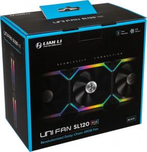 Wentylator Lian Li Uni Fan SL120 Czarny 3-pack + Hub (UF-SL120-3B) 10