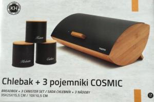 Chlebak bambusowo-stalowy  (TD-8301/zestaw/czarny) 4