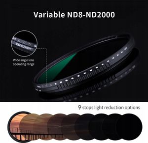 Filtr K&F Filtr ND 49mm REGULOWANY szary FADER ND8-ND2000 KF () - 101441 13