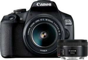 Lustrzanka Canon Canon EOS 2000D zrcadlovka + 18-55 IS + 50 1.8 S (2728C022) - 435256 1