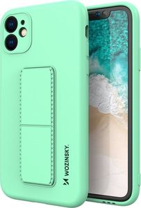 Wozinsky Wozinsky Kickstand Case elastyczne silikonowe etui z podstawką iPhone 12 Pro miętowy 1