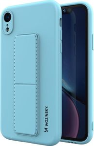 Wozinsky Wozinsky Kickstand Case elastyczne silikonowe etui z podstawką iPhone XR jasnoniebieski 1