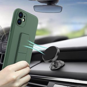 Wozinsky Wozinsky Kickstand Case elastyczne silikonowe etui z podstawką iPhone 11 Pro ciemnozielony 3