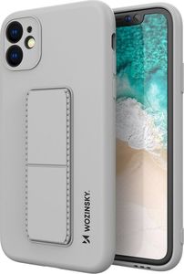 Wozinsky Wozinsky Kickstand Case elastyczne silikonowe etui z podstawką iPhone 11 Pro Max szary 1