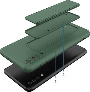 Wozinsky Wozinsky Kickstand Case elastyczne silikonowe etui z podstawką Samsung Galaxy A50 / Galaxy A30s czarny 3