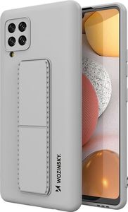 Wozinsky Wozinsky Kickstand Case elastyczne silikonowe etui z podstawką Samsung Galaxy A42 5G szary 1