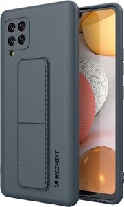 Wozinsky Wozinsky Kickstand Case elastyczne silikonowe etui z podstawką Samsung Galaxy A42 5G granatowy 1