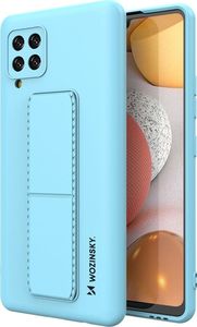 Wozinsky Wozinsky Kickstand Case elastyczne silikonowe etui z podstawką Samsung Galaxy A42 5G jasnoniebieski 1