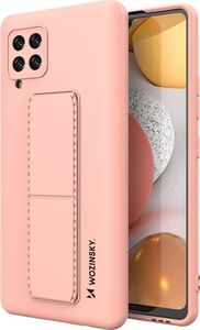 Wozinsky Wozinsky Kickstand Case elastyczne silikonowe etui z podstawką Samsung Galaxy A42 5G różowy 1