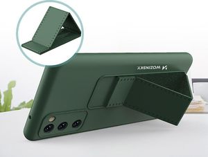 Wozinsky Wozinsky Kickstand Case elastyczne silikonowe etui z podstawką Samsung Galaxy S20 FE 5G granatowy 4