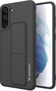 Wozinsky Wozinsky Kickstand Case elastyczne silikonowe etui z podstawką Samsung Galaxy S21+ 5G (S21 Plus 5G) czarny 1