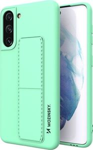 Wozinsky Wozinsky Kickstand Case elastyczne silikonowe etui z podstawką Samsung Galaxy S21+ 5G (S21 Plus 5G) miętowy 1