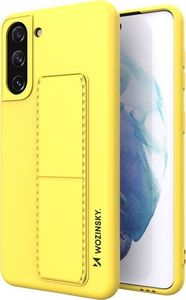 Wozinsky Wozinsky Kickstand Case elastyczne silikonowe etui z podstawką Samsung Galaxy S21+ 5G (S21 Plus 5G) żółty 1