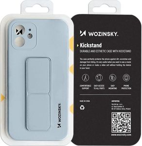 Wozinsky Wozinsky Kickstand Case elastyczne silikonowe etui z podstawką iPhone 12 miętowy 18
