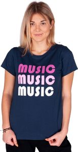 Yoclub Podkoszulki t-shirt damski granatowy Music XL () - PK-040/TSH/WOM#XL 1