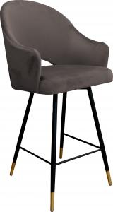 Atos Hoker krzesło barowe Velvet czarna podstawa/złota MG05 (HOKER VELVET PODSTAWA CZARNA/ZŁOTA) - 360 1
