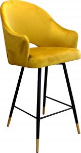 Atos Hoker krzesło barowe Velvet czarna podstawa/złota MG15 (HOKER VELVET PODSTAWA CZARNA/ZŁOTA) - 362 1