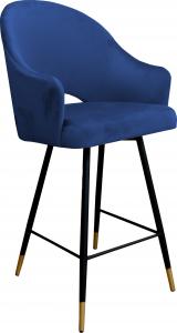 Atos Hoker krzesło barowe Velvet czarna podstawa/złota MG16 (HOKER VELVET PODSTAWA CZARNA/ZŁOTA) - 363 1