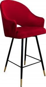 Atos Hoker krzesło barowe Velvet czarna podstawa/złota MG31 (HOKER VELVET PODSTAWA CZARNA/ZŁOTA) - 368 1