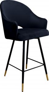 Atos Hoker krzesło barowe Velvet czarna podstawa/złota MG19 (HOKER VELVET PODSTAWA CZARNA/ZŁOTA) - 365 1