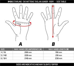 Starling Rękawice narciarskie dziecięce Taslan Starling 5/140 () - 19859-90 3