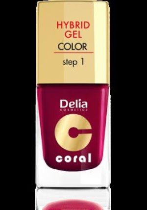 Delia Coral Hybrid Gel Emalia do paznokci nr 12 bordowy 11ml 1