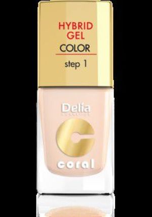 Delia Cosmetics Coral Hybrid Gel Emalia do paznokci nr 20 ivory 11ml 1